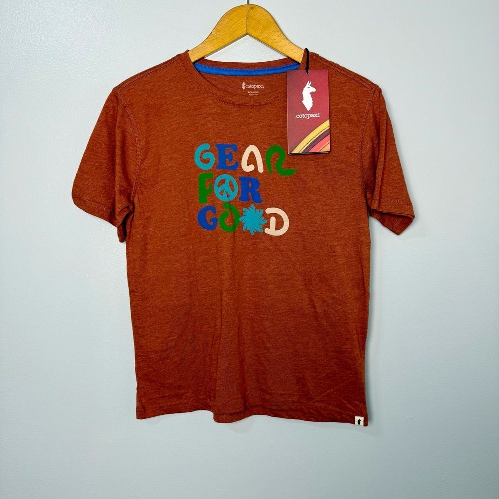 NEW Cotopaxi Kids Brick Red Graphic Tee | L